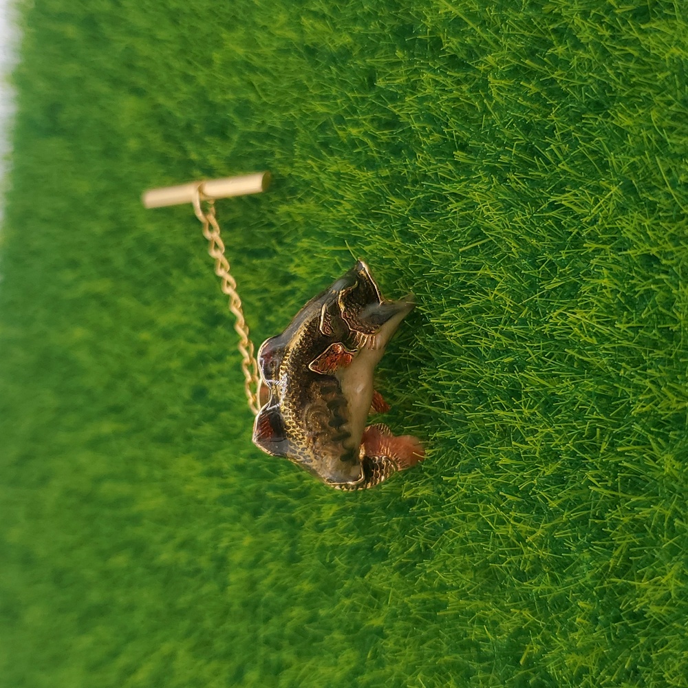 Rare Vintage Bass Tie Clip Overflow